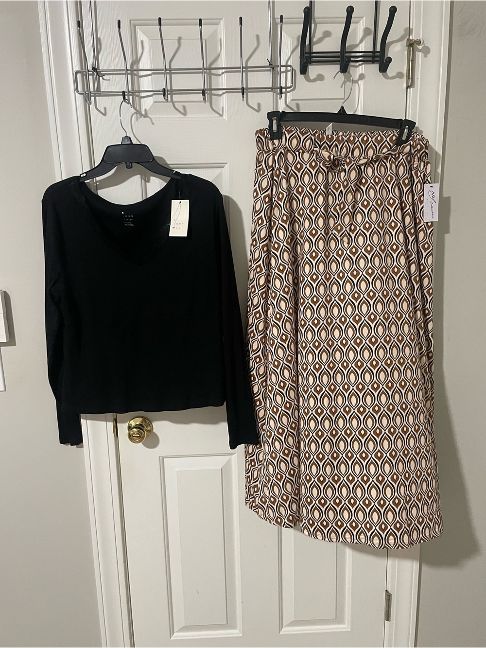 Women’s Geometric Print Midi Skirt stretchy xl new a new day nwt xl top
